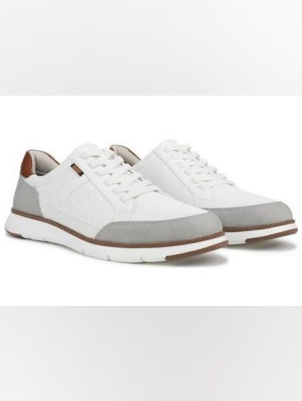 Dr. Scholl's Synergy Casual Lace-Up Sneakers with Brown Accents 8.5M